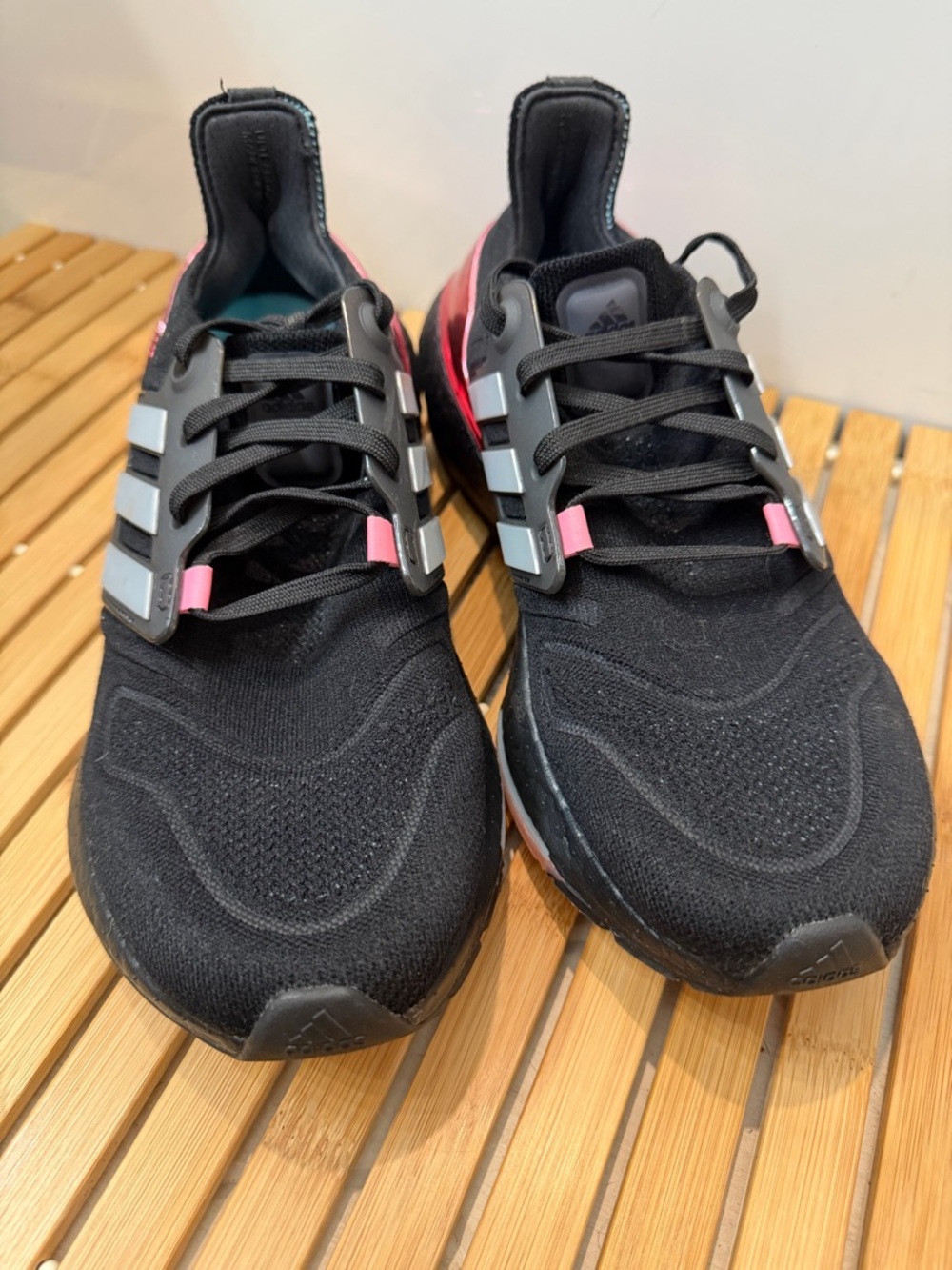 adidas Black Sneakers with Pink and Gray Accents - Picture 5 of 7